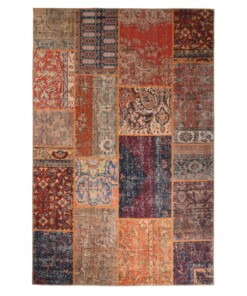 Dywan patchworkowy - Fade Heritage niebieski/wielowymiarowy - overzicht boven