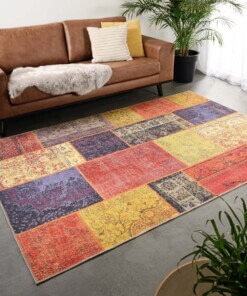Dywan patchworkowy - Fade Heritage czerwony/multi - sfeer Dywan patchworkowy - Fade Heritage czerwony/multi - sfeer
