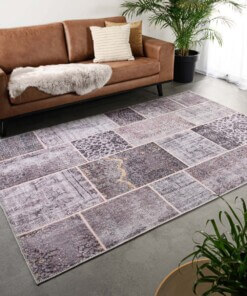 Dywan patchworkowy - Fade Heritage taupe - sfeer Dywan patchworkowy - Fade Heritage taupe - sfeer