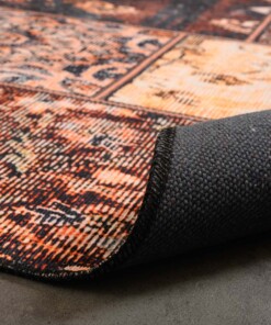 Dywan patchworkowy - Fade No.1 złoto/brązowe - close up vouw, thumbnail