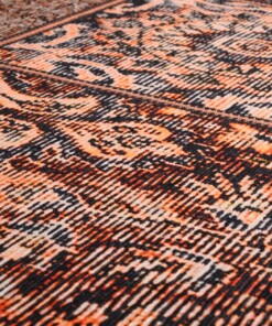 Dywan patchworkowy - Fade No.1 złoto/brązowe - close up materiaal, thumbnail
