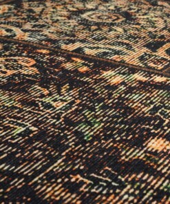Dywan okrągły patchworkowy - Fade No.1 oliwkowy - close up materiaal, thumbnail Dywan okrągły patchworkowy - Fade No.1 oliwkowy - close up materiaal, thumbnail