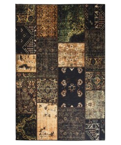 Dywan patchworkowy - Fade No.1 oliwkowy - overzicht boven