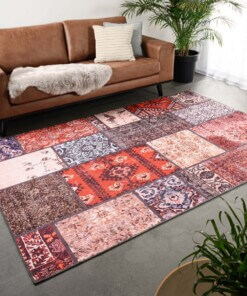 Dywan patchworkowy - Fade No.1 czerwony/multi - sfeer Dywan patchworkowy - Fade No.1 czerwony/multi - sfeer