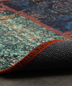Dywan okrągły patchworkowy - Fade No.1 multi - close up vouw, thumbnail