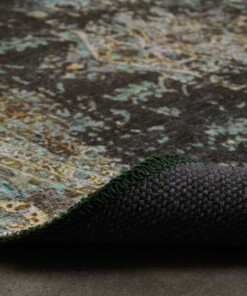 Dywan okrągły vintage - Fade No.2 zielony - close up vouw, thumbnail