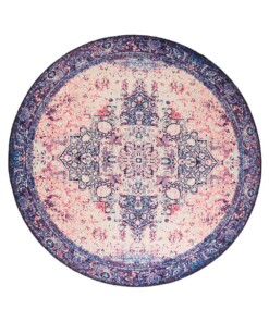 Dywan okrągły vintage - Fade No.2 multi - overzicht boven