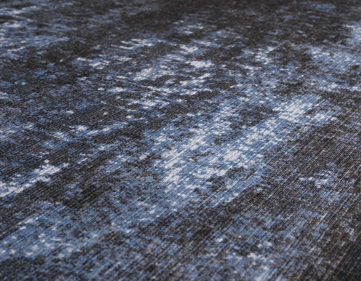 Dywan vintage - Fade Celestial niebieski/czarny - close up materiaal Dywan vintage - Fade Celestial niebieski/czarny - close up materiaal