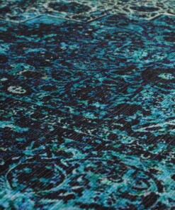 Dywan vintage - Fade No.2 niebieski - close up materiaal, thumbnail