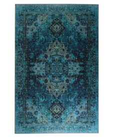 Dywan vintage - Fade No.2 niebieski - overzicht boven, thumbnail