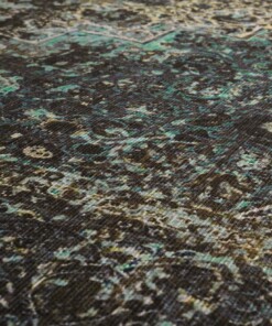 Dywan okrągły vintage - Fade No.2 zielony - close up materiaal, thumbnail