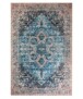 Dywan vintage - Fade No.3 niebieski/pomarańczowy - overzicht boven, thumbnail