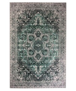 Dywan vintage - Fade No.3 zielony - overzicht boven