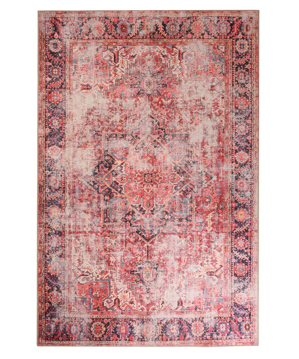 Dywan vintage - Fade Noble czerwony - overzicht boven Dywan vintage - Fade Noble czerwony - overzicht boven