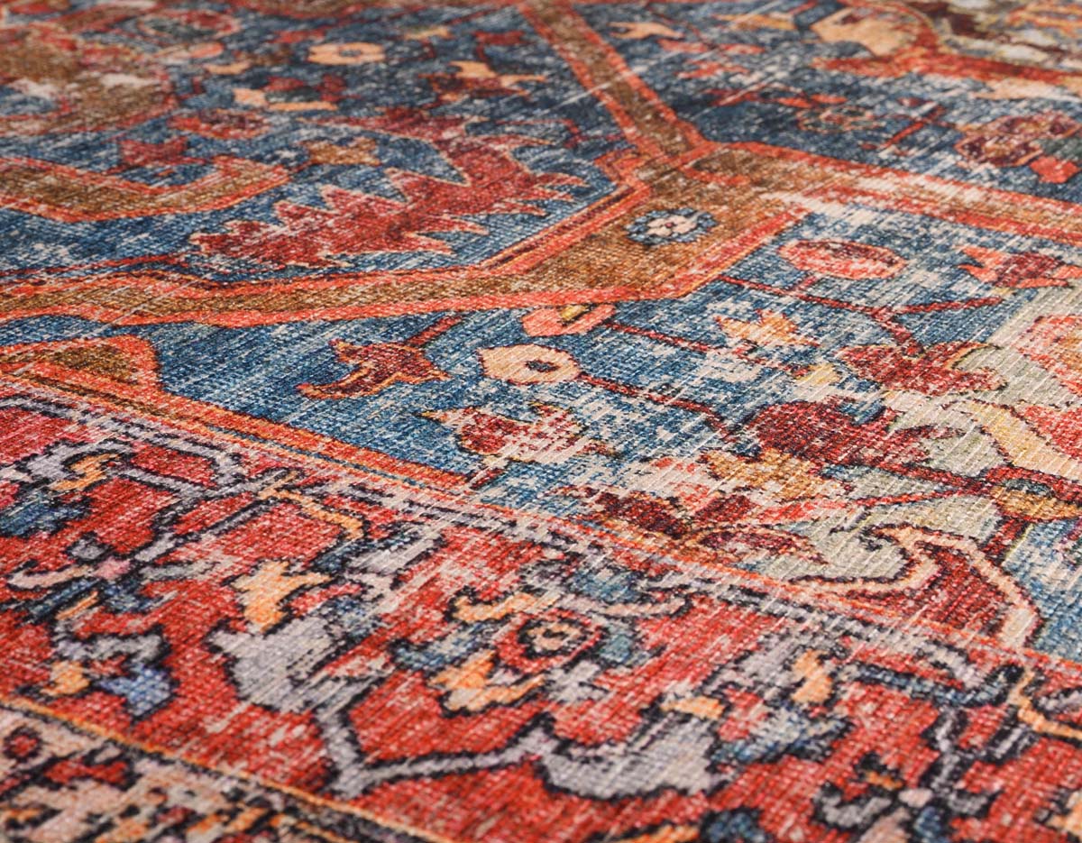 Dywan vintage - Fade Opulence czerwony - close up materiaal Dywan vintage - Fade Opulence czerwony - close up materiaal