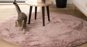 Round pink rugs