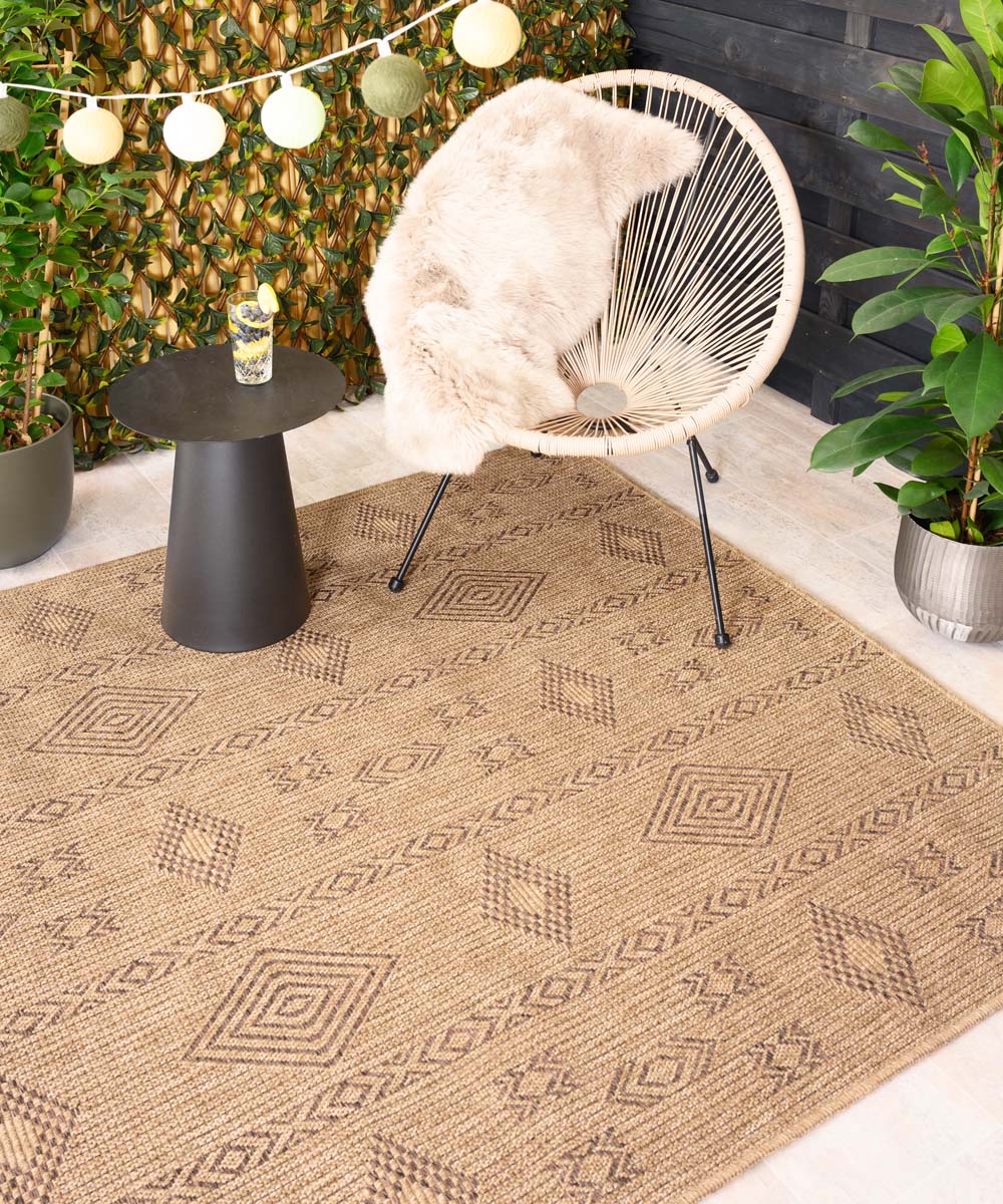 Dywan zewnętrzny jutowy - Boho Bliss beż/brązowy Dywan zewnętrzny jutowy - Boho Bliss beż/brązowy