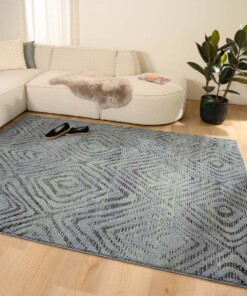 Dywan retro - Fancy Diamond petrolowy Dywan retro - Fancy Diamond petrolowy