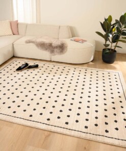 Dywan w kropki - Fancy Dots kremowy Dywan w kropki - Fancy Dots kremowy