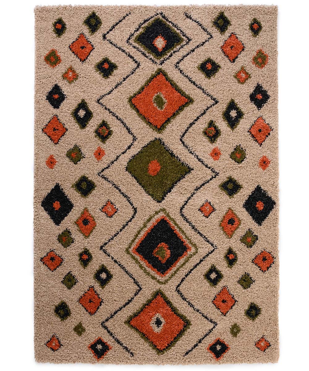 Dywan z długim włosiem - Artisan beż/multi - overzicht Dywan z długim włosiem - Artisan beż/multi - overzicht