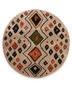 Dywan okrągły z długim włosiem - Artisan beż/multi Dywan okrągły z długim włosiem - Artisan beż/multi