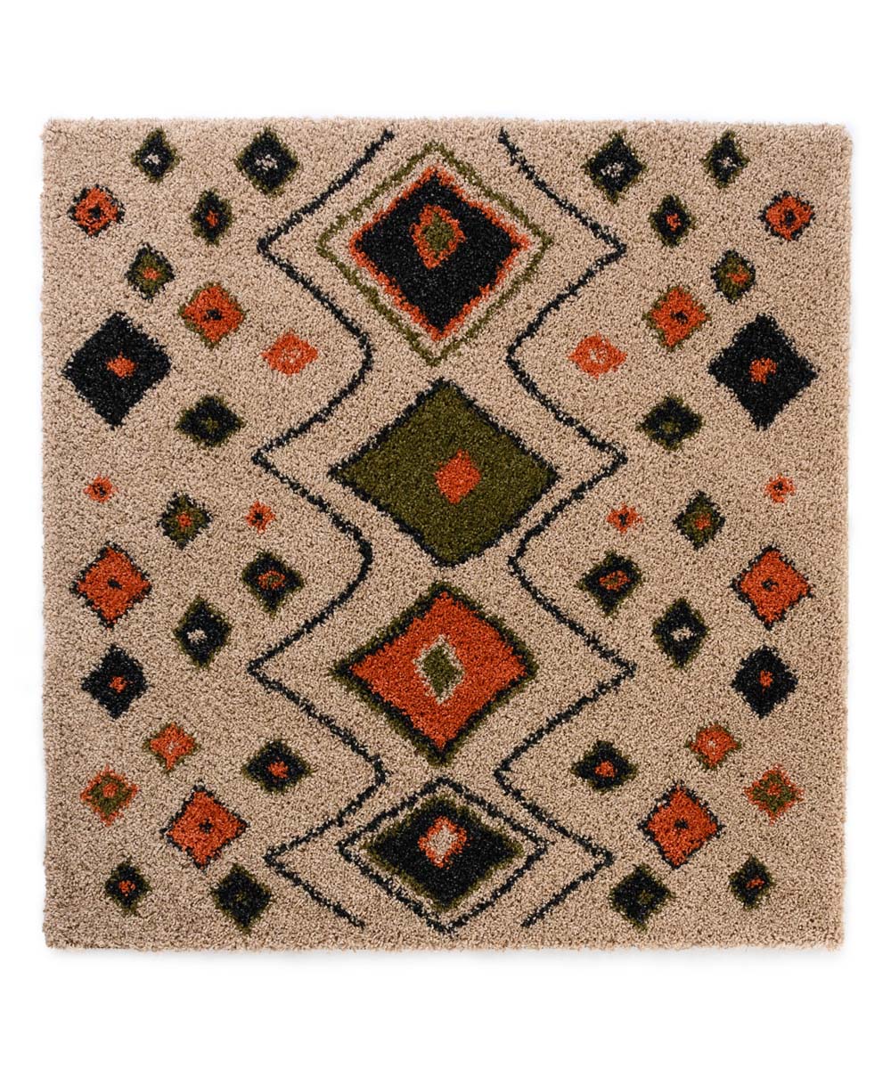 Dywan kwadratowy z długim włosiem - Artisan beż/multi Dywan kwadratowy z długim włosiem - Artisan beż/multi