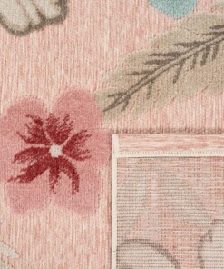 Dywan zewnętrzny w kwiaty - Yara różowy - close up, thumbnail