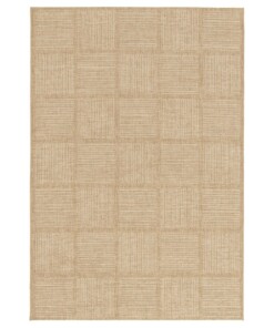 Dywan zewnętrzny w kratkę - Twill Tile beż/biały - overzicht