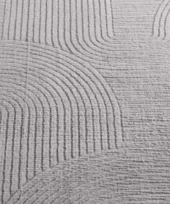 Dywan miękki okrągły - Fuzz Waves szary - close up