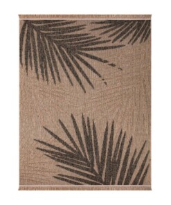Dywan zewnętrzny jutowy - Palms beżowy/czarny - overzicht, thumbnail Dywan zewnętrzny jutowy - Palms beżowy/czarny - overzicht, thumbnail