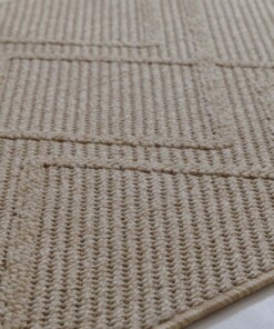 Dywan balkonowy boho - Retreat beżowy - close up, thumbnail