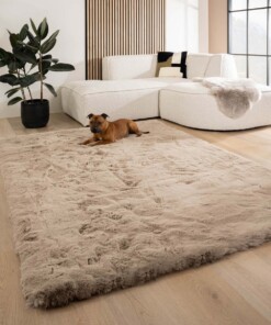 Dywan puszysty - Comfy Deluxe taupe - sfeer Dywan puszysty - Comfy Deluxe taupe - sfeer