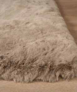 Dywan puszysty - Comfy Deluxe taupe - close up, thumbnail