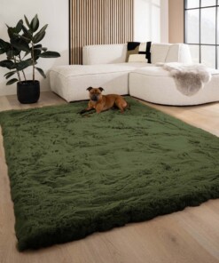 Dywan puszysty - Comfy Deluxe oliwkowy - sfeer