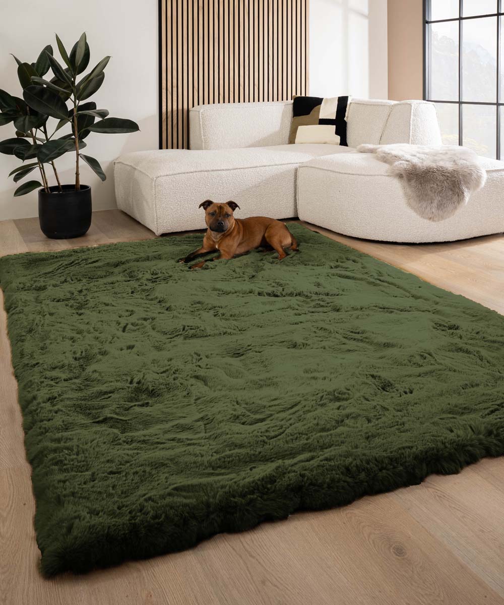 Dywan puszysty - Comfy Deluxe oliwkowy - sfeer Dywan puszysty - Comfy Deluxe oliwkowy - sfeer
