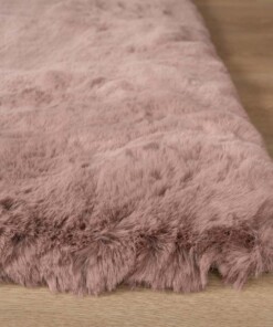 Dywan puszysty kwadratowy - Comfy Deluxe różowy - close up, thumbnail Dywan puszysty kwadratowy - Comfy Deluxe różowy - close up, thumbnail