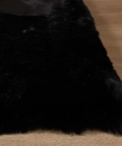 Dywan puszysty kwadratowy - Comfy Deluxe czarny - close up, thumbnail Dywan puszysty kwadratowy - Comfy Deluxe czarny - close up, thumbnail