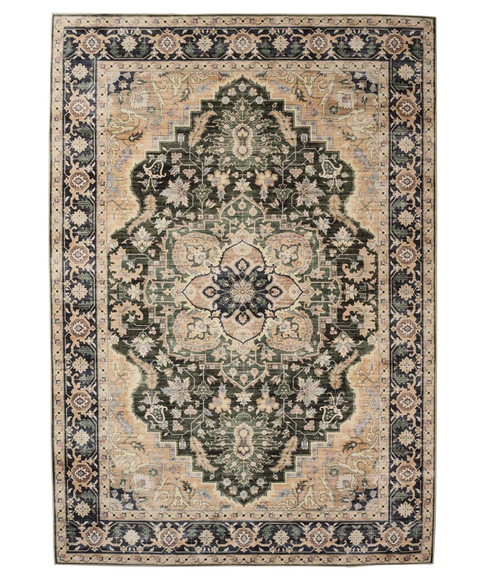 Dywan zewnętrzny vintage - Valenca Fino beż/zieleń - overzicht Dywan zewnętrzny vintage - Valenca Fino beż/zieleń - overzicht