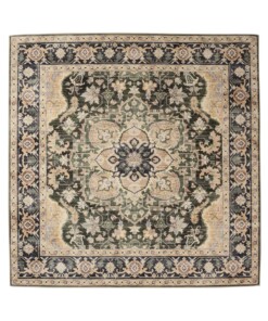 Dywan zewnętrzny kwadratowy vintage - Valenca Fino beż/zieleń - overzicht Dywan zewnętrzny kwadratowy vintage - Valenca Fino beż/zieleń - overzicht