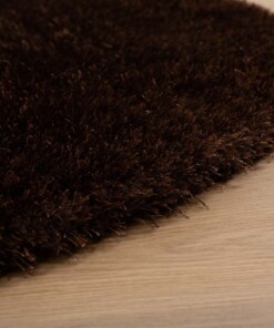Dywan owalny welurowy - Posh ciemnobrązowy - close up, thumbnail