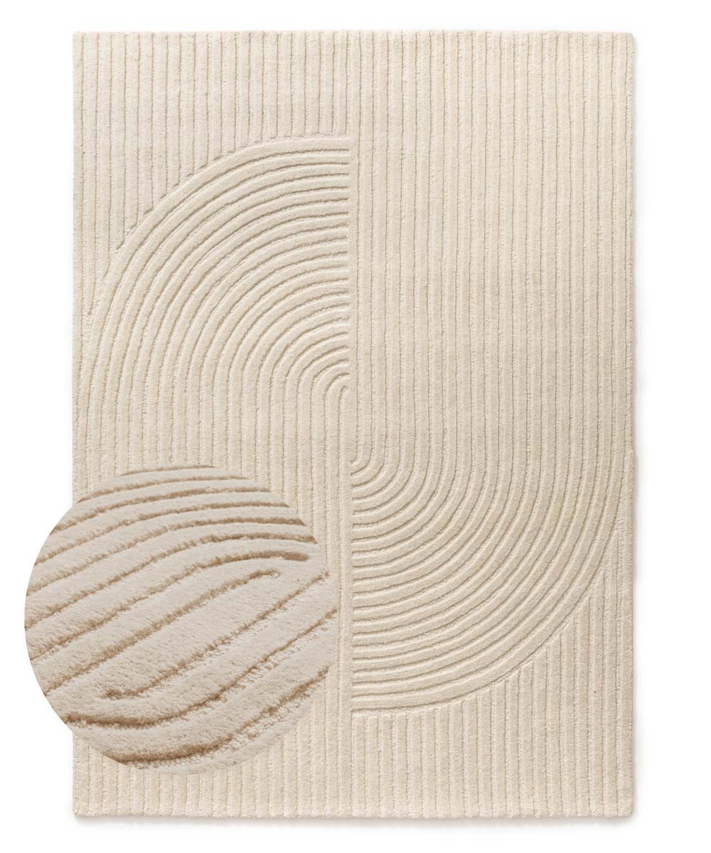 Dywan japandi - Balans kość słoniowa - overzicht Dywan japandi - Balans kość słoniowa - overzicht