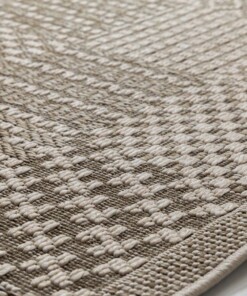 Dywan balkonowy jutowy - Alvra Tile beżowy - close up