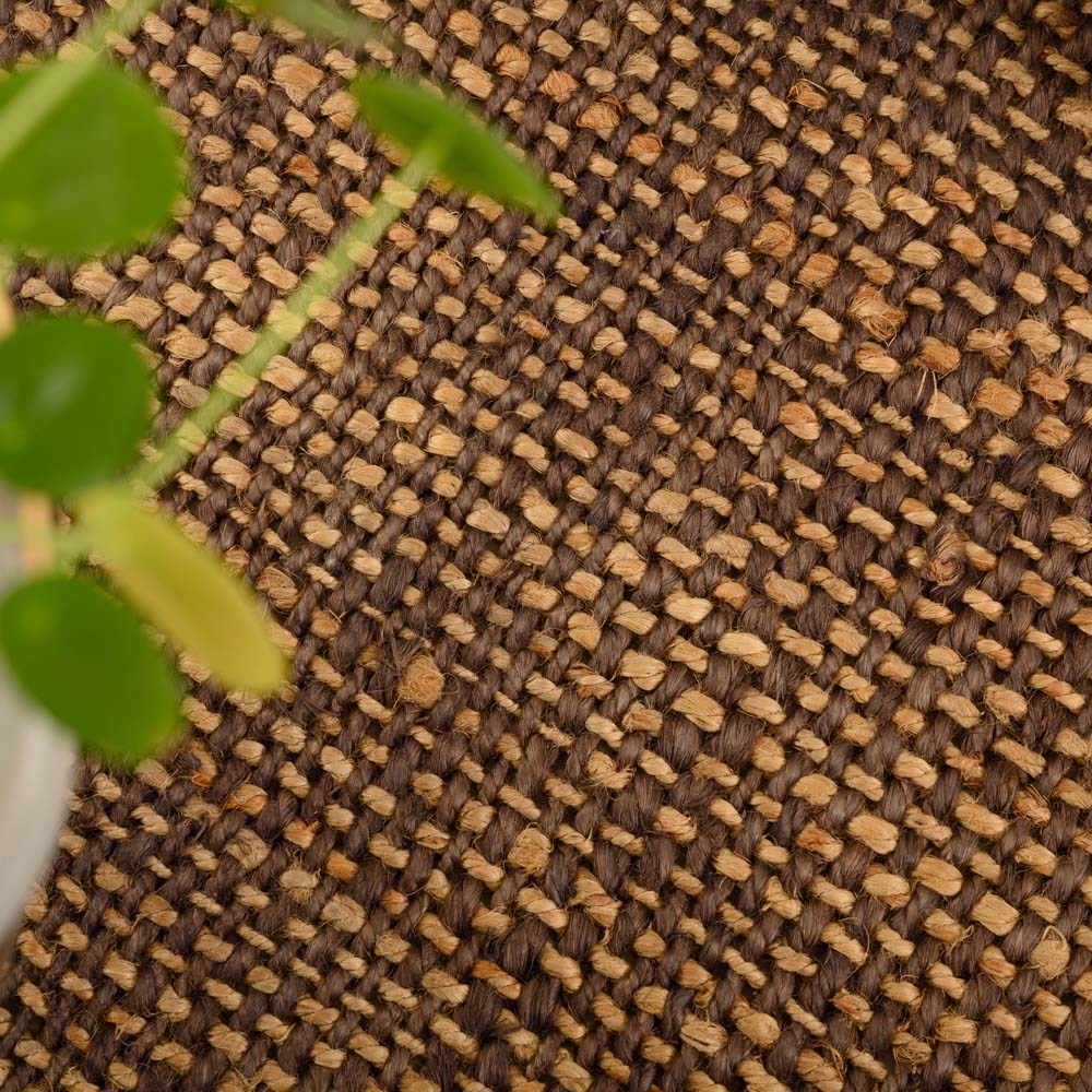 Chodnik jutowy - Chunky Boho & me brązowy/naturalny - close up Chodnik jutowy - Chunky Boho & me brązowy/naturalny - close up