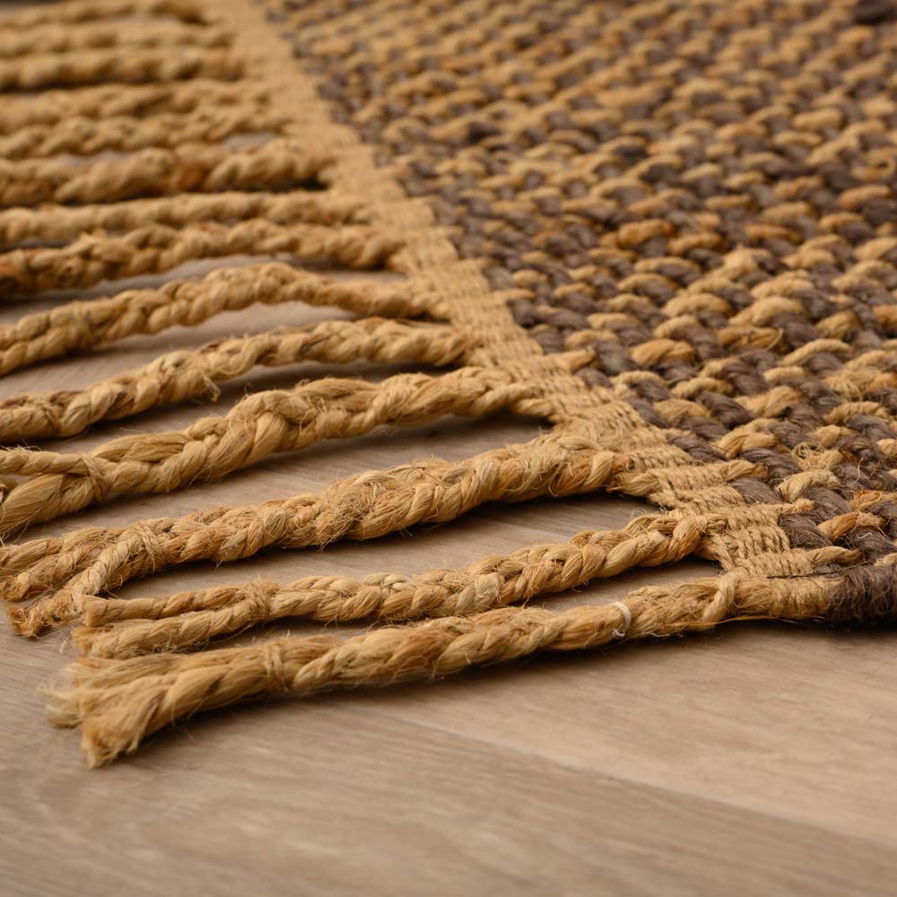Chodnik jutowy - Chunky Boho & me brązowy/naturalny - close up Chodnik jutowy - Chunky Boho & me brązowy/naturalny - close up