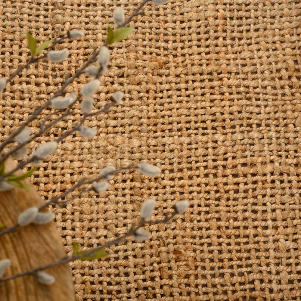 Dywan jutowy - Chunky naturalne - close up Dywan jutowy - Chunky naturalne - close up
