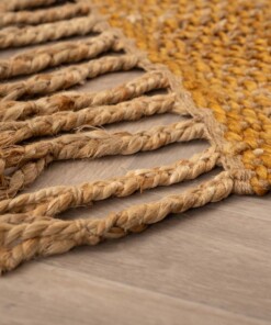 Chodnik jutowy - Chunky Boho & me złoto/naturalne - close up, thumbnail Chodnik jutowy - Chunky Boho & me złoto/naturalne - close up, thumbnail