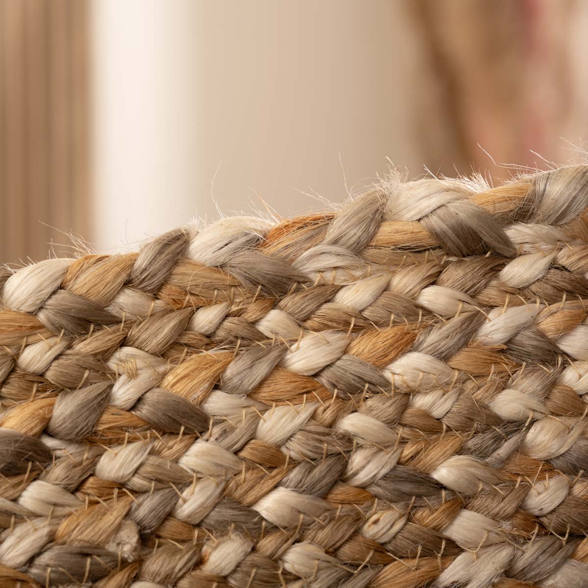 Dywan okrągły jutowy - Braided naturalne/wielowymiarowe Dywan okrągły jutowy - Braided naturalne/wielowymiarowe