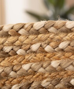 Dywan okrągły jutowy - Braided naturalne