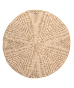 Dywan okrągły jutowy - Braided biały/naturalny - overzicht