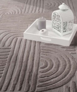 Dywan miękki - Emily Geometric taupe - close up, thumbnail